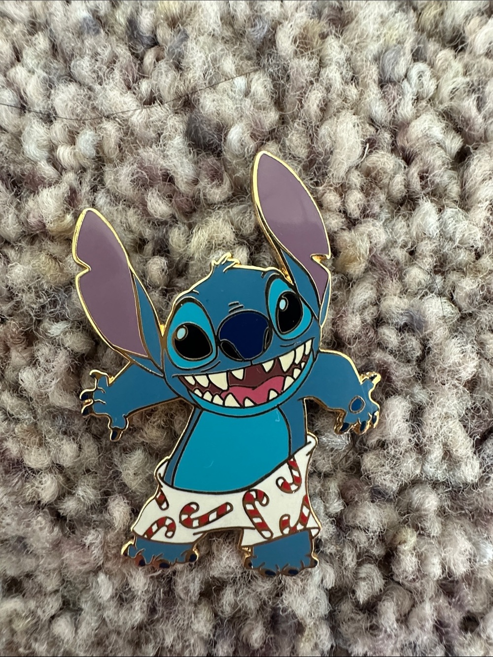 Stitch in Candy Cane Shorts Disney Pin